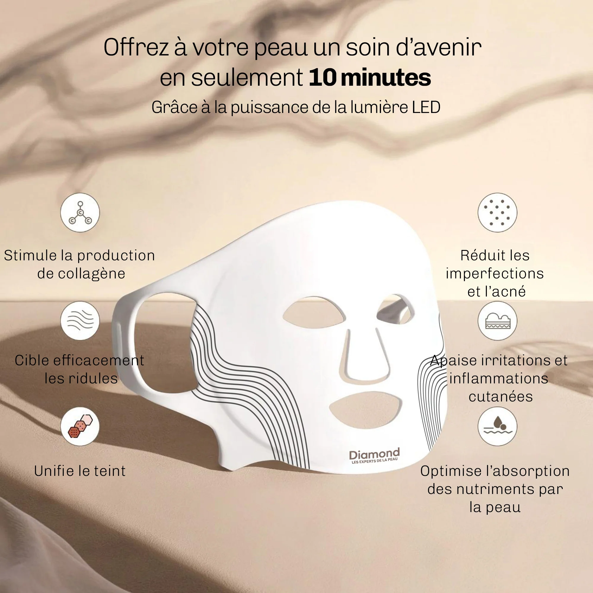 Masque facial de luminothérapie LED - Image 8